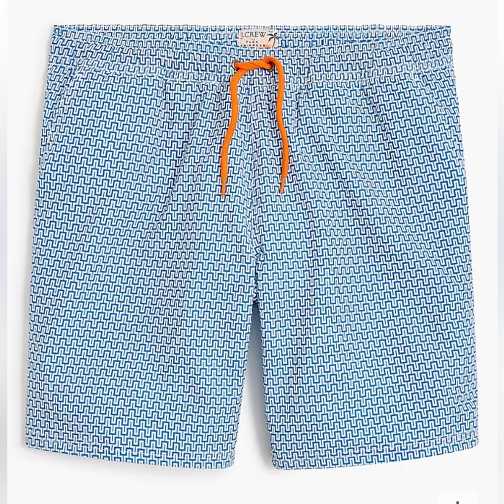 JCrew Flax Swimwear 6Printed Swim Trunk Sz Small
